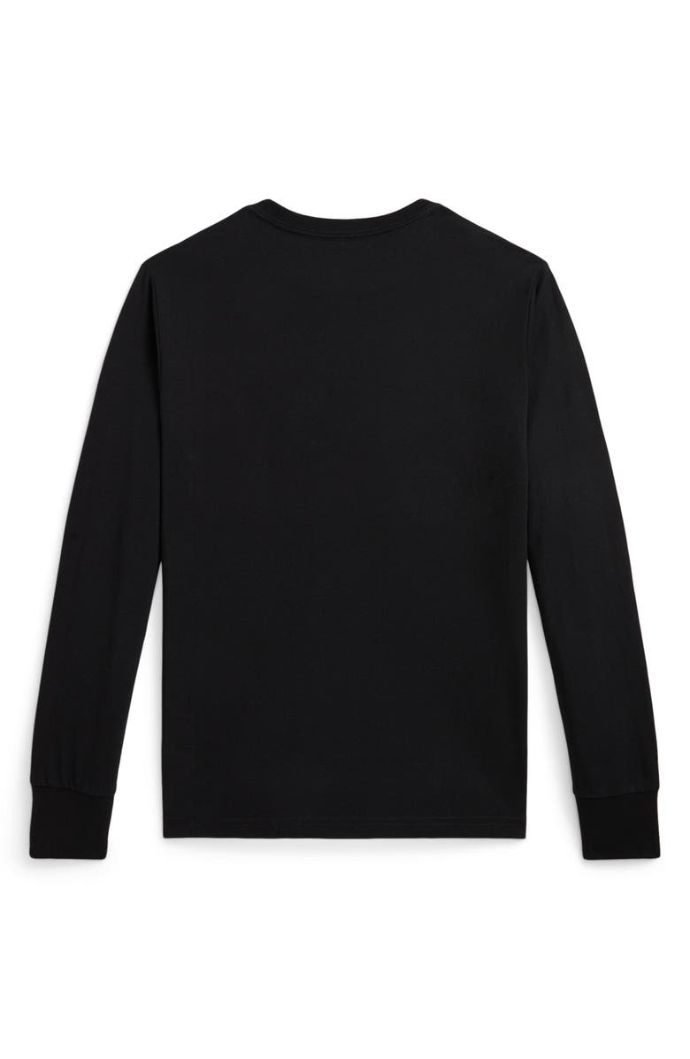 Polo Ralph Lauren Kids' Logo Long Sleeve Cotton Graphic T-Shirt, Alternate, color, Black
