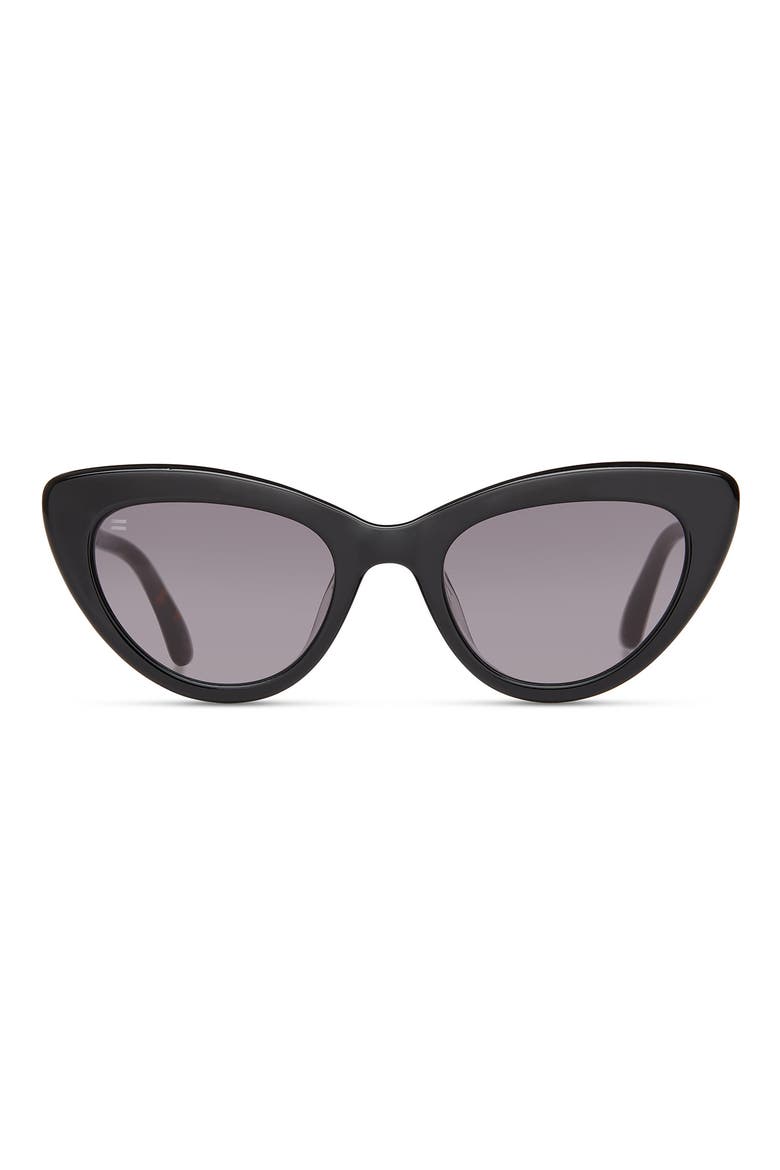 Willow 52mm Cat Eye Sunglasses, Main, color, SHINY BLACK/ DARK GREY