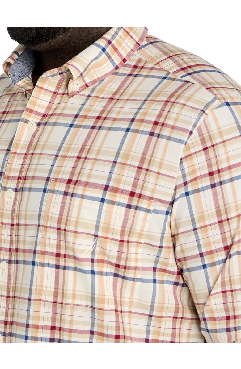 Nautica Big & Tall Plaid Sport Shirt, Alternate, color, Coconut Sorbet