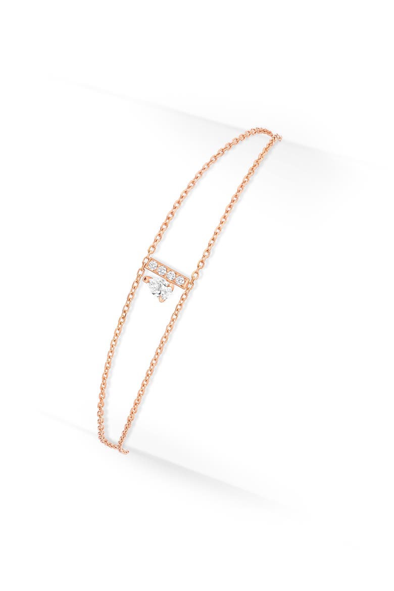 Diamond Letters Bracelet, Alternate, color, ROSE GOLD