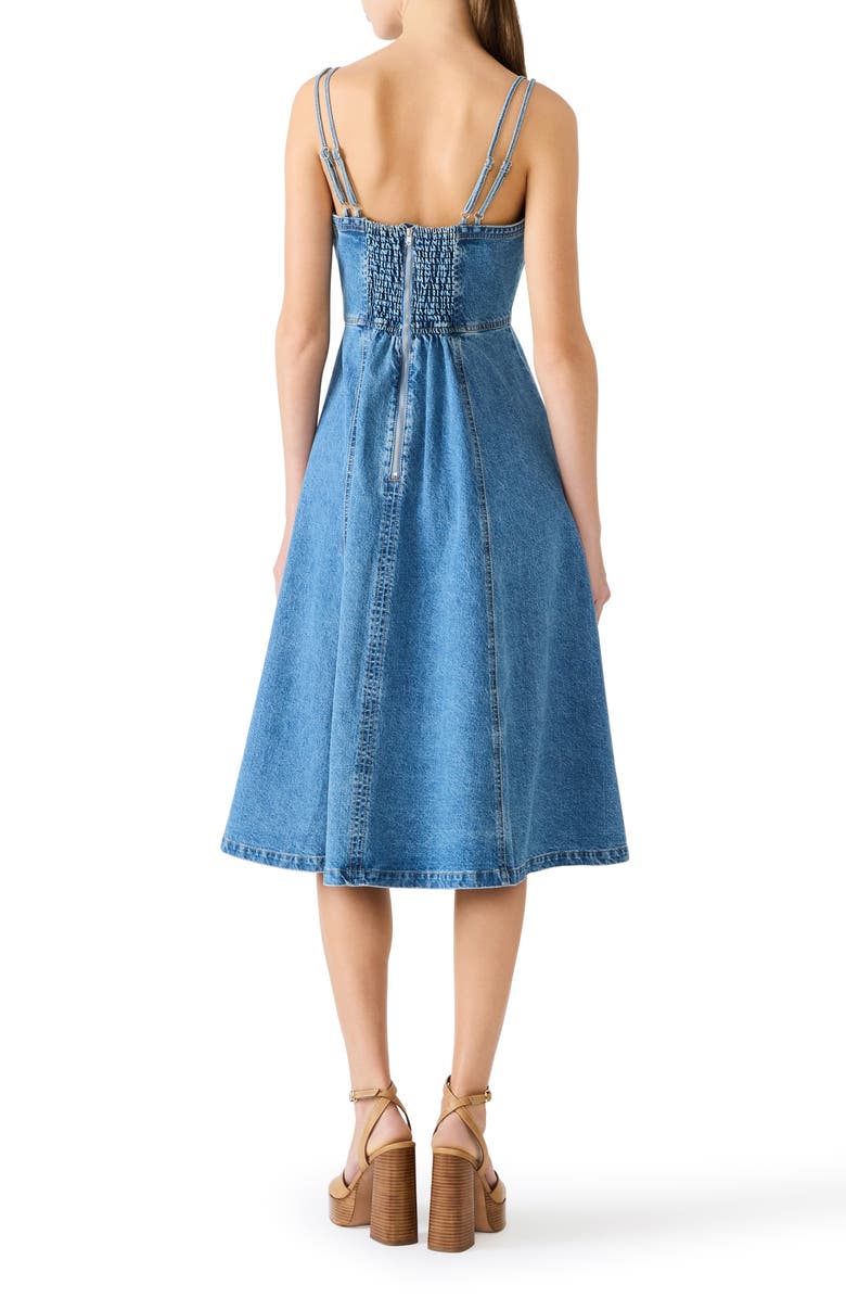 Steve Madden Harley Denim A-Line Dress, Alternate, color, Medium Blue