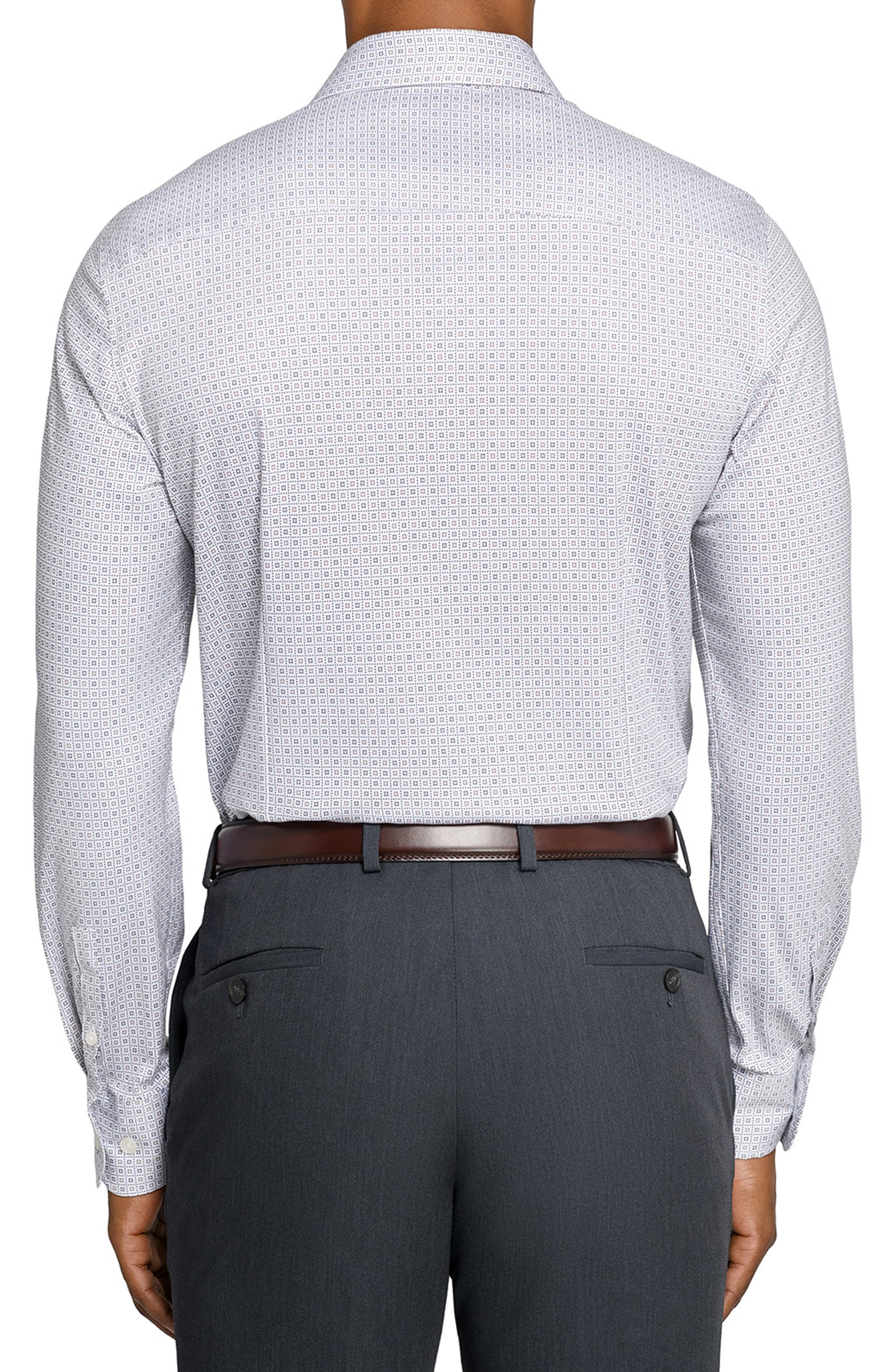 W.R.K Reworked Slim Fit Geometric Print Cotton Dress Shirt (Men ...