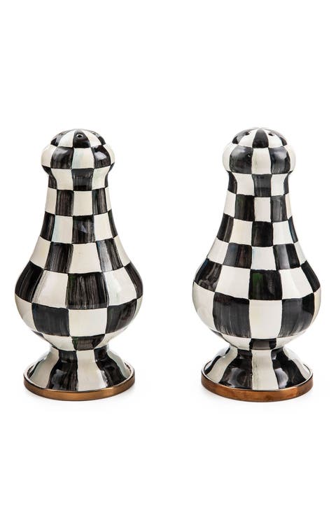 Courtly Check® Enamel Large Salt & Pepper Shaker Set