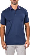 Maceoo Marthyr0030 Blue Contrast Collar Golf Polo