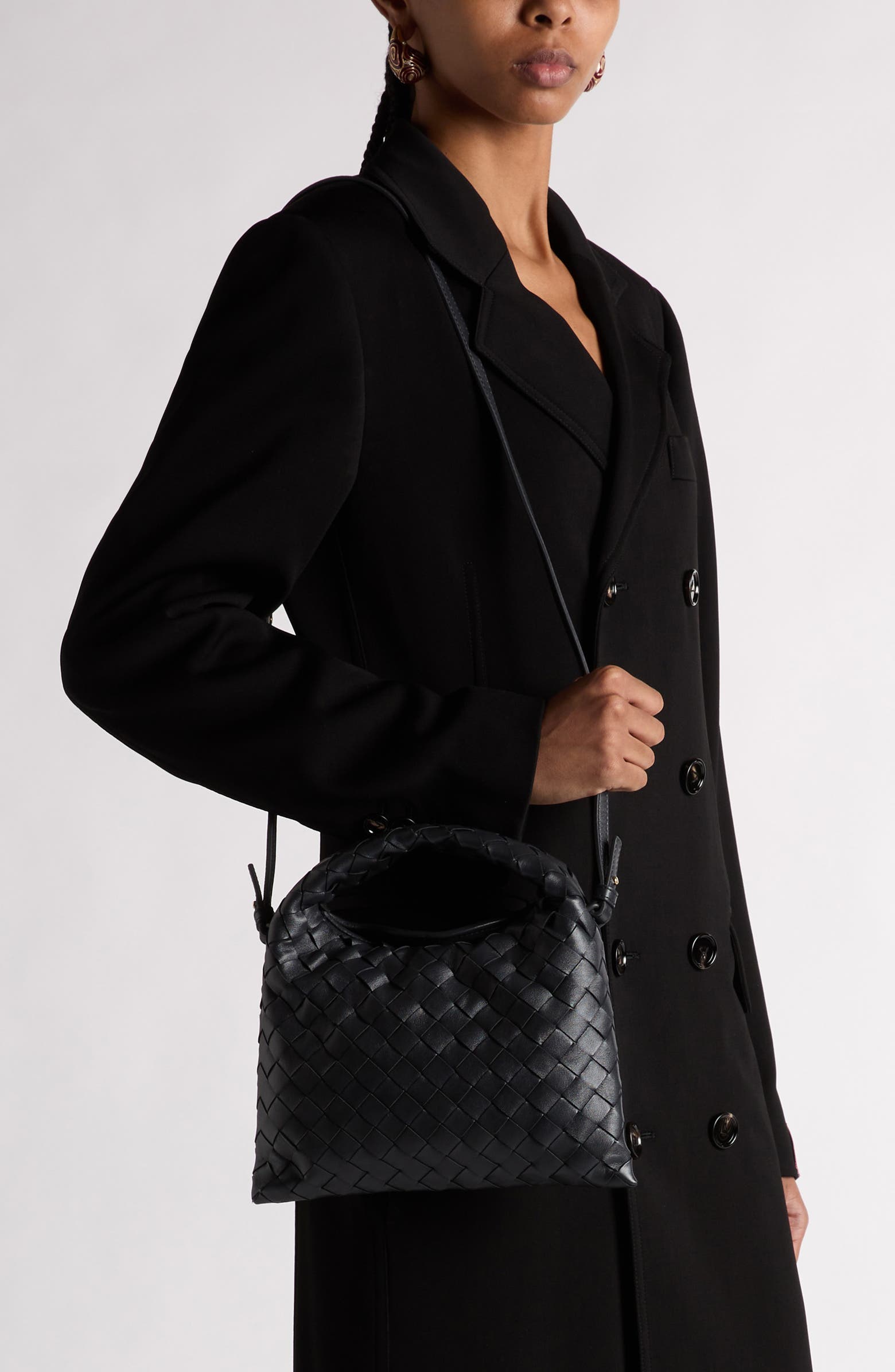 Bottega Veneta Mini Hop Intrecciato Leather Hobo Bag | Nordstrom