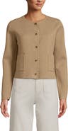Lands' End Fine Gauge Cotton Milano Blazer Sweater