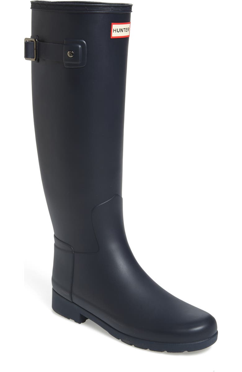 Hunter Original Refined Rain Boot, Main, color, Navy