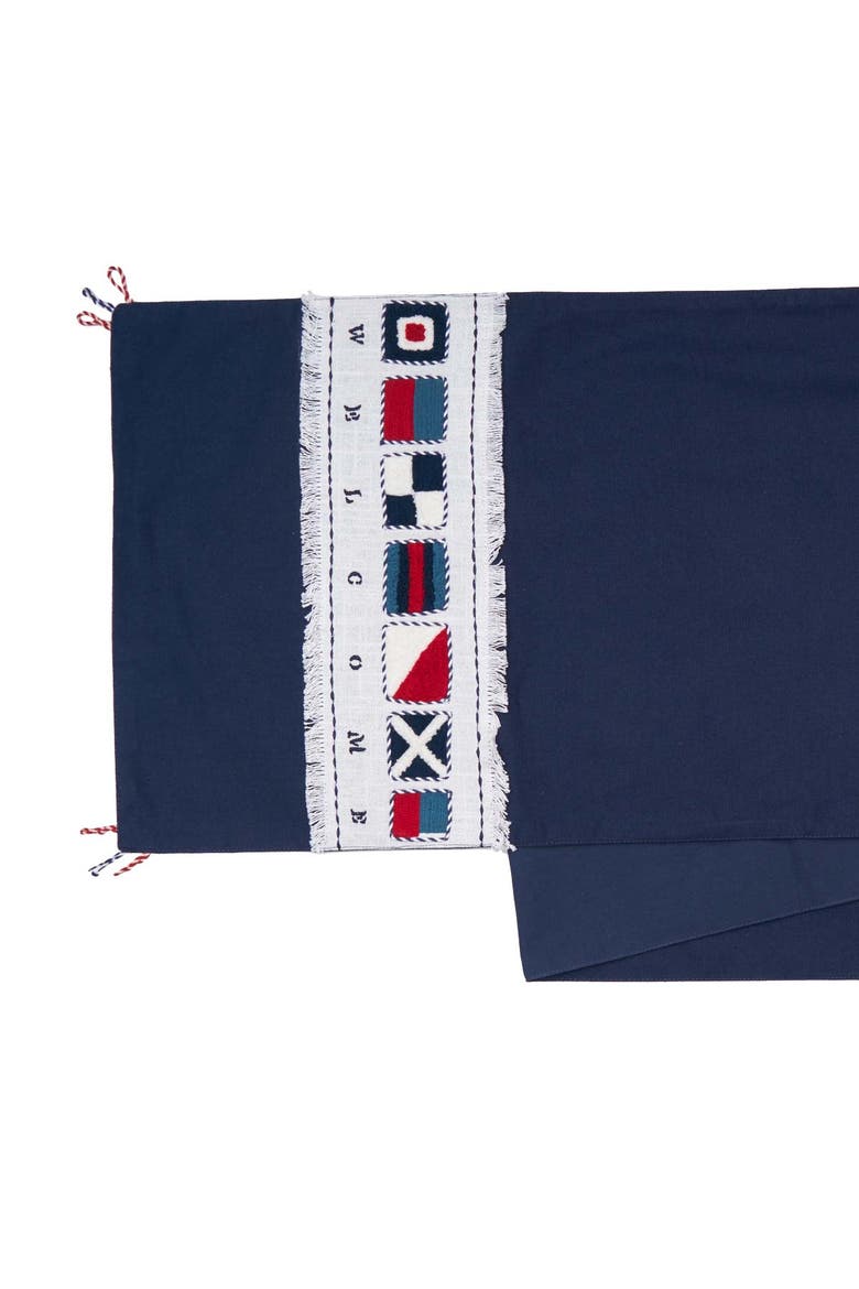 Nautical Flag Table Runner, 14" x 72", Alternate, color, Blue