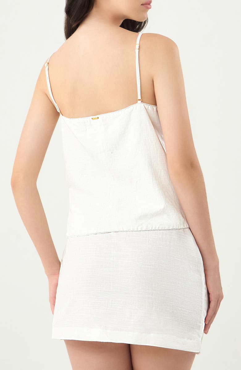 BOAMAR Thai Nuevo Embroidered Tie Front Cover-Up Camisole, Alternate, color, White