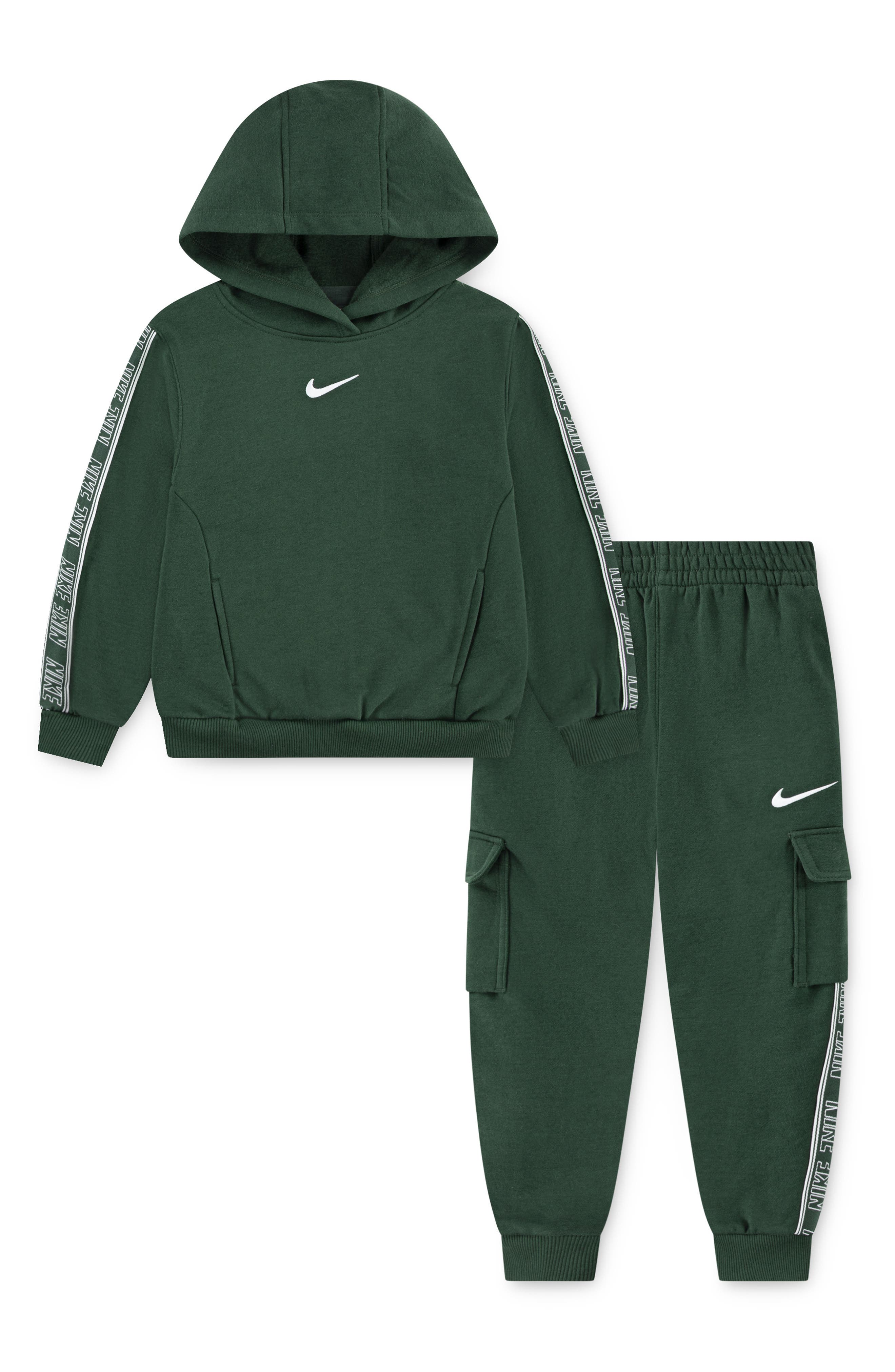 nike logo taping hoodie
