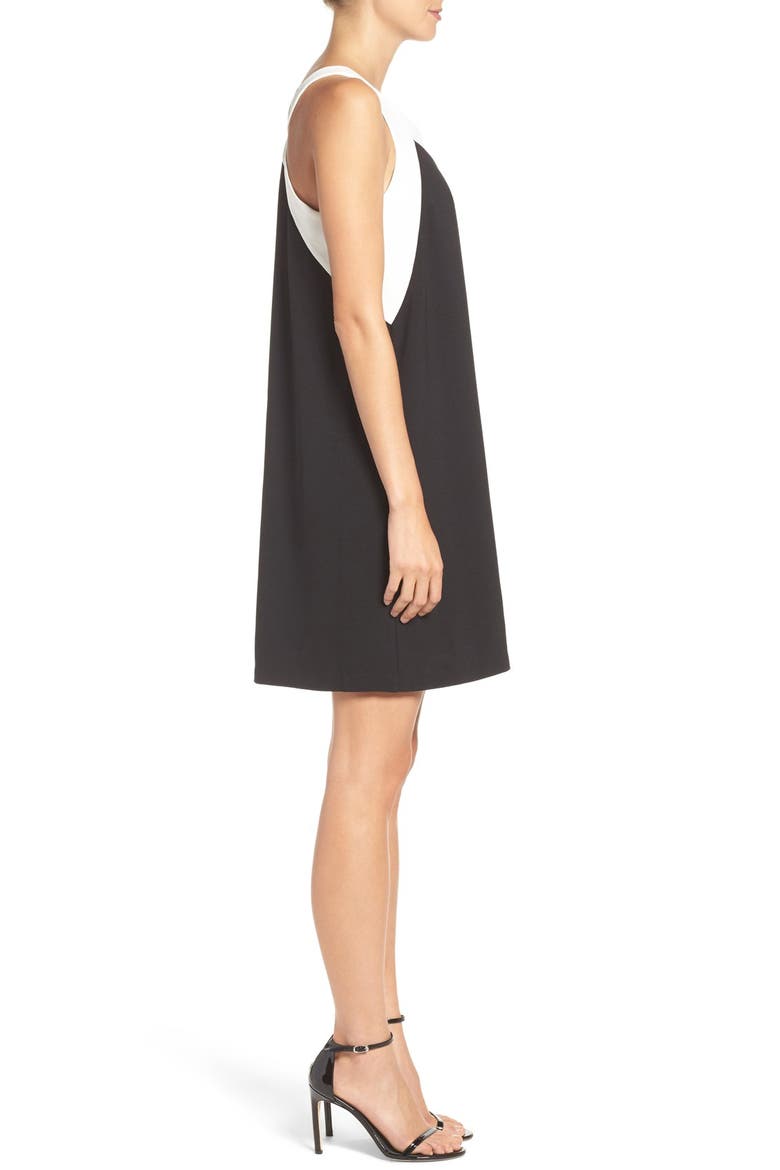 Katy Colorblock Shift Dress (Nordstrom Exclusive), Alternate, color, BLACK/ WHITE