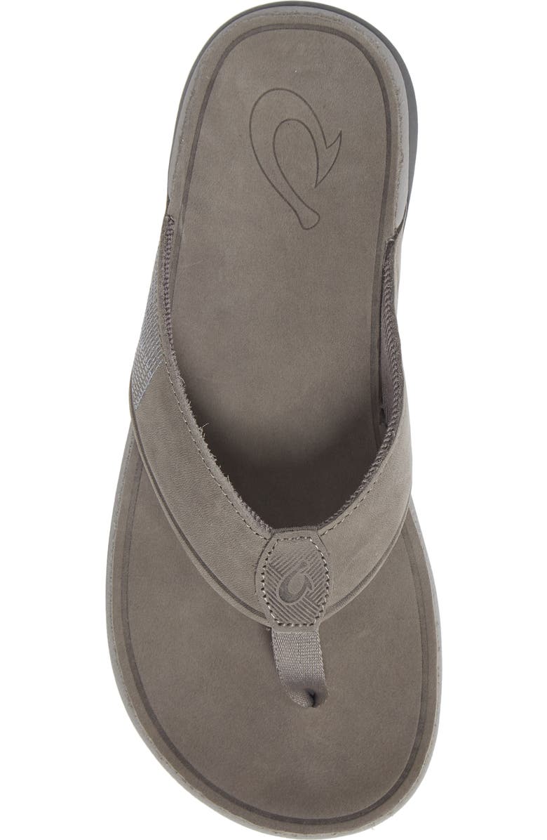 OluKai Tuahine Waterproof Flip Flop, Alternate, color, Stone / Stone