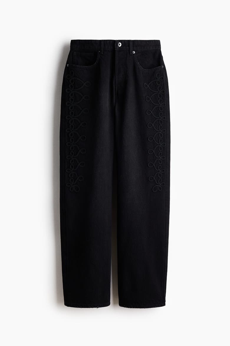 Straight Regular Waist Jeans, Alternate, color, Black