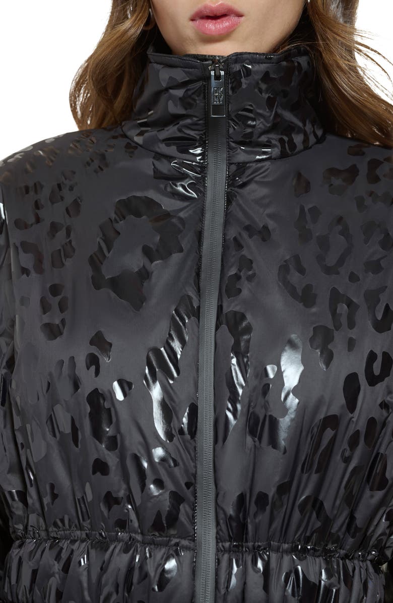 DKNY Allover Animal Print Puffer Jacket, Alternate, color, 
