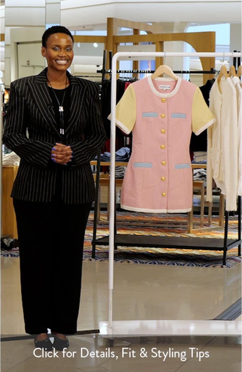 Taylor Colorblock Tweed Minidress, sales video thumbnail