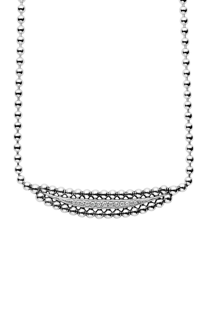 LAGOS Caviar Spark Diamond Necklace, Main, color, 