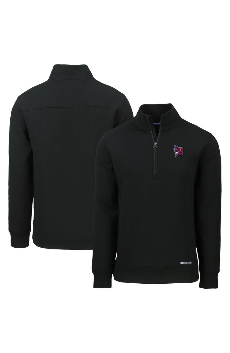 Cutter & Buck Men's Cutter & Buck  Black Buffalo Bisons Roam Eco Recycled Quarter-Zip Pullover, Main, color, 