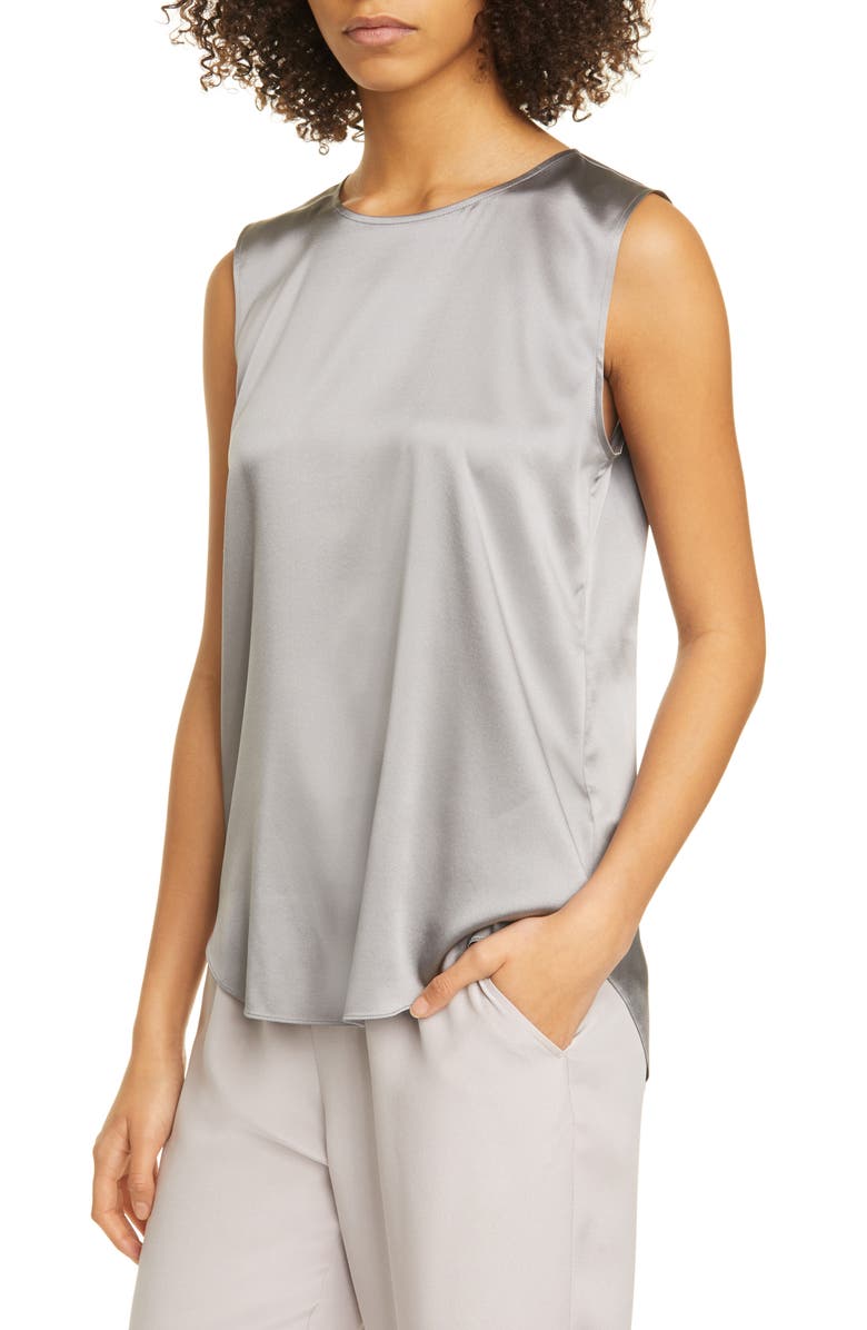 Eileen Fisher Stretch Silk Tank, Main, color, 
