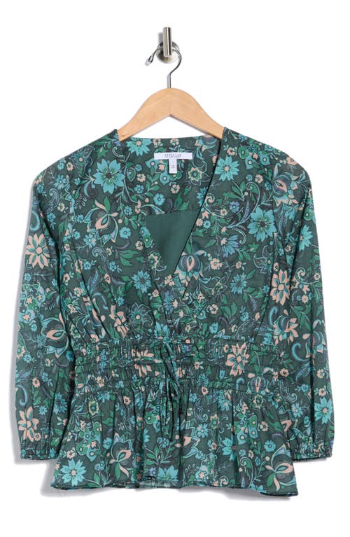 Derek Lam 10 Crosby Lilith Surplice V-neck Top In Multi