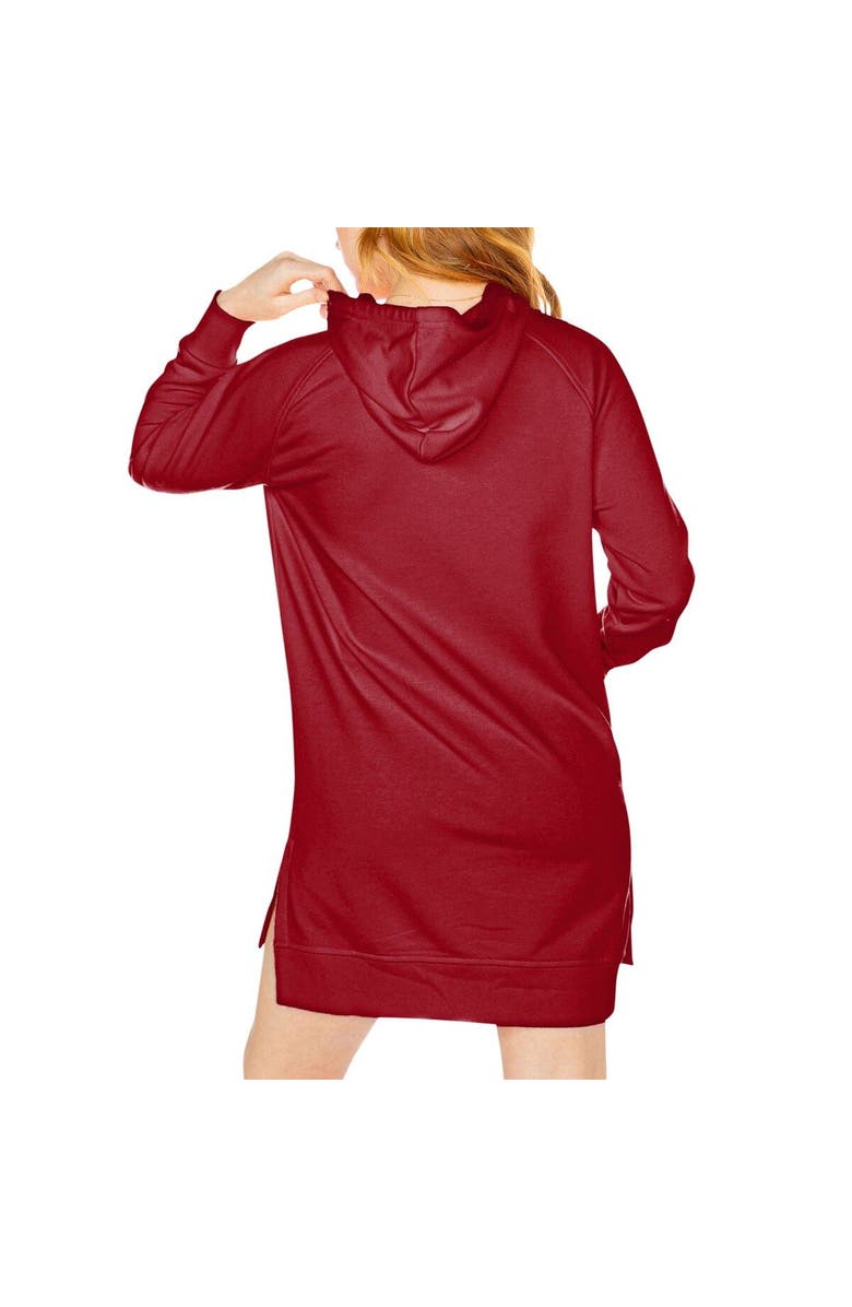 GAMEDAY COUTURE Women's Gameday Couture Crimson Oklahoma Sooners Take a Knee Raglan Hooded Sweatshirt Dress, Alternate, color, 