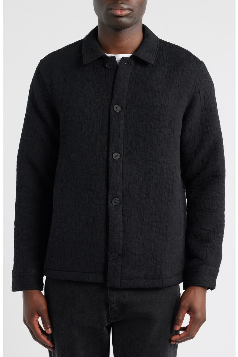 Rockley Quilted Overshirt, Alternate, color, BLACK