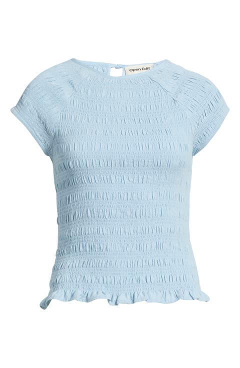 Cap Sleeve Smocked Top