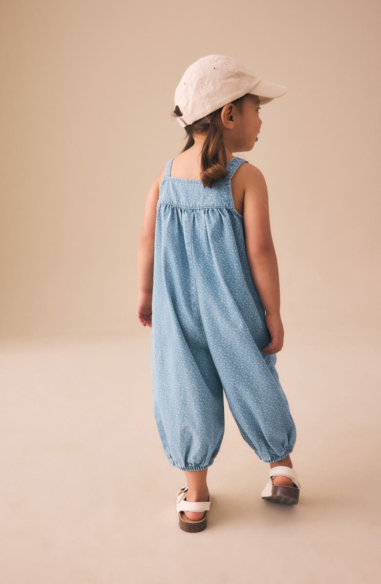 NEXT Kids' Ditsy Denim Jumpsuit, Alternate, color, Blue