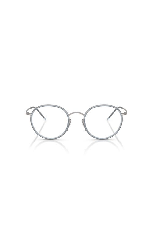 Giorgio Armani 47mm Round Optical Glasses In Green