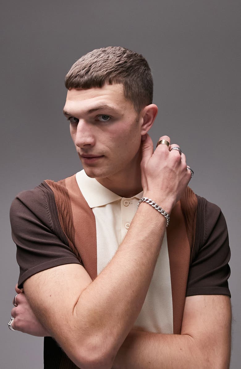 Topman Stripe Polo, Alternate, color,