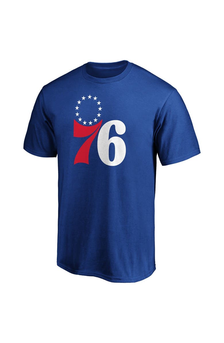 FANATICS Men's Fanatics Branded Royal Philadelphia 76ers Primary Team Logo T-Shirt, Alternate, color, 