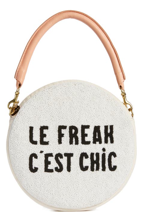 Le Freak Beaded Circle Clutch
