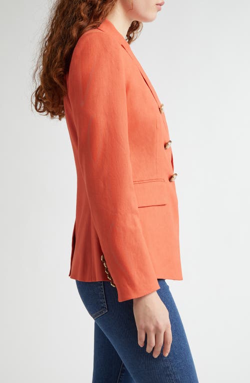 Veronica Beard Miller Dickey Double-breasted Blazer In Persimmon