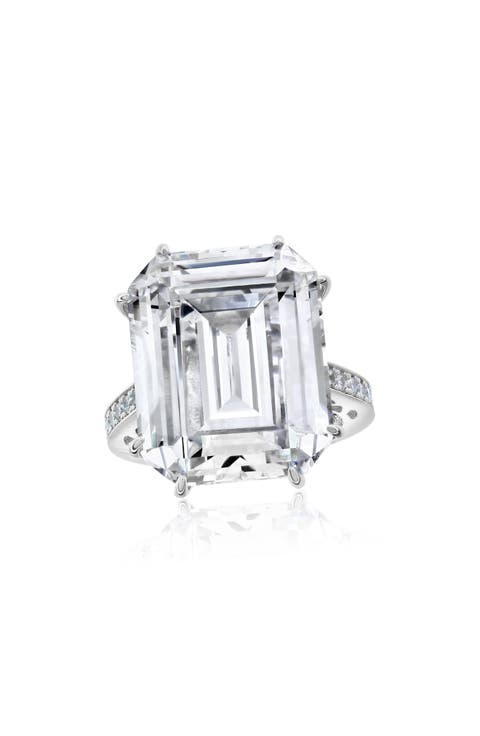 Gala Firework Cubic Zirconia Engagement Ring