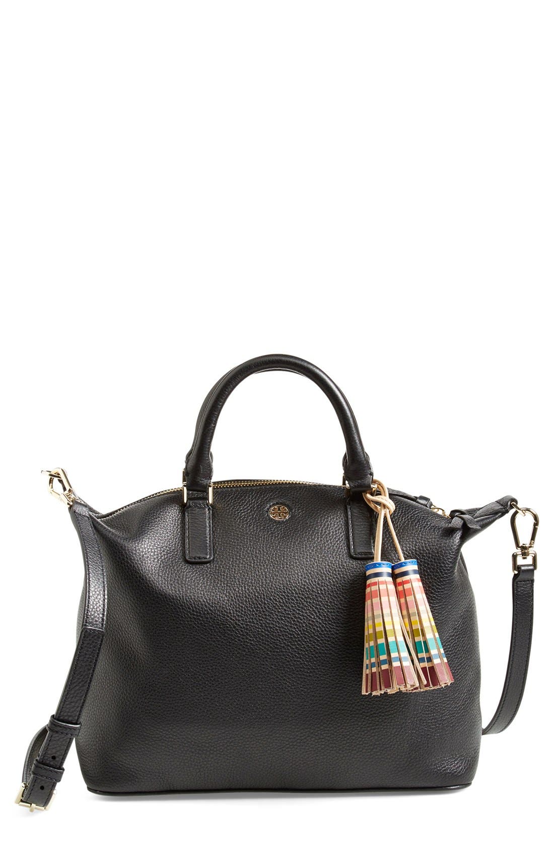 Tory Burch Small Multicolor Tassel Satchel, Main, color, 