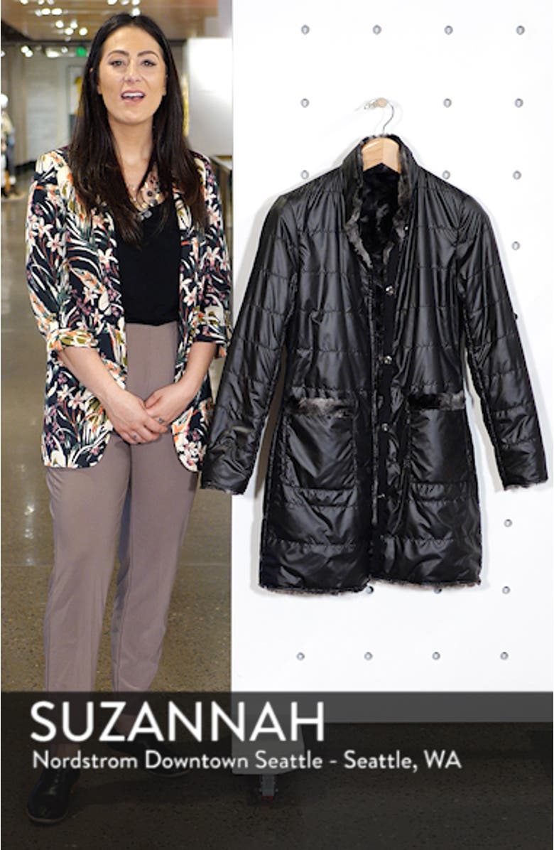 Reversible Faux Marled Fur Coat, sales video thumbnail