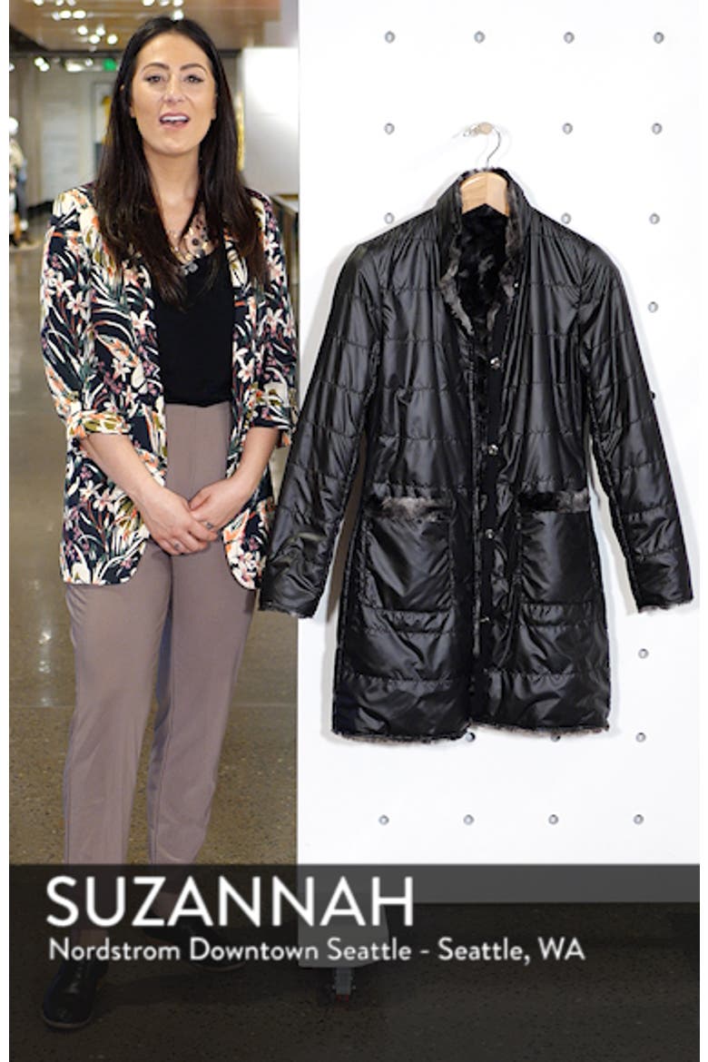 Reversible Faux Marled Fur Coat video