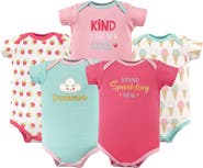 Luvable Friends 5Pk of Essential Baby Bodysuits