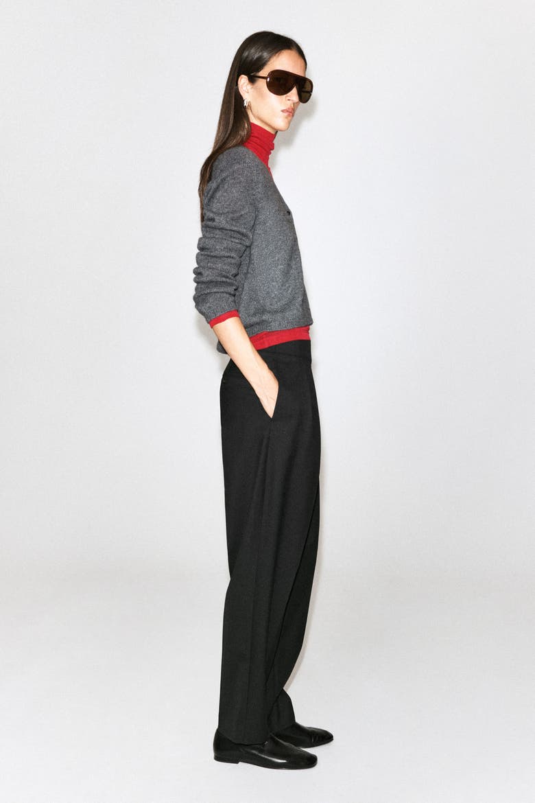 Cashmere V-Neck Cardigan, Alternate, color, GRAY