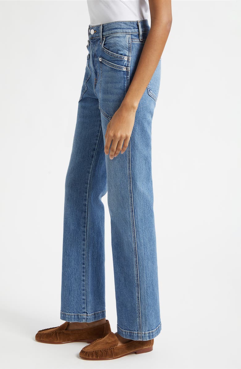 Veronica Beard Dylan Straight Leg Jeans, Alternate, color, Orbit Glare