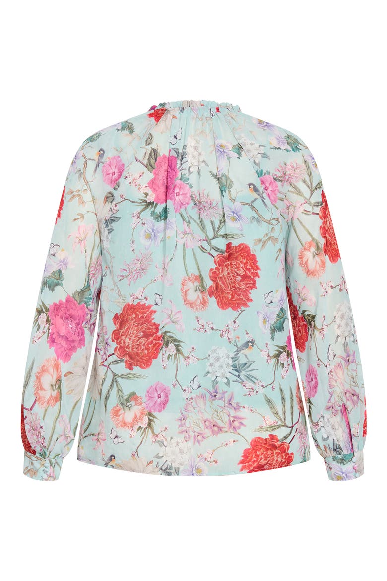 Sienna Botanique Print Shirt, Alternate, color, MINT BOTANIQUE