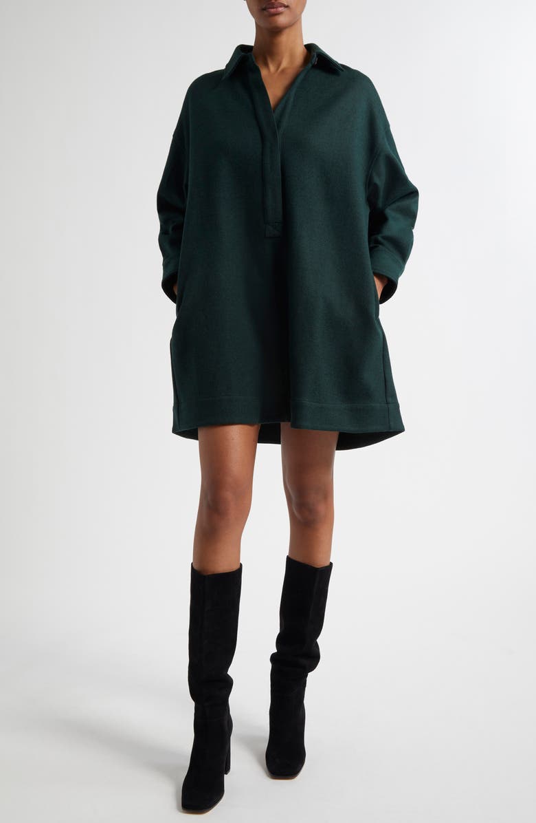 Reiss Lauren Long Sleeve Wool & Cotton Blend Minidress, Alternate, color,