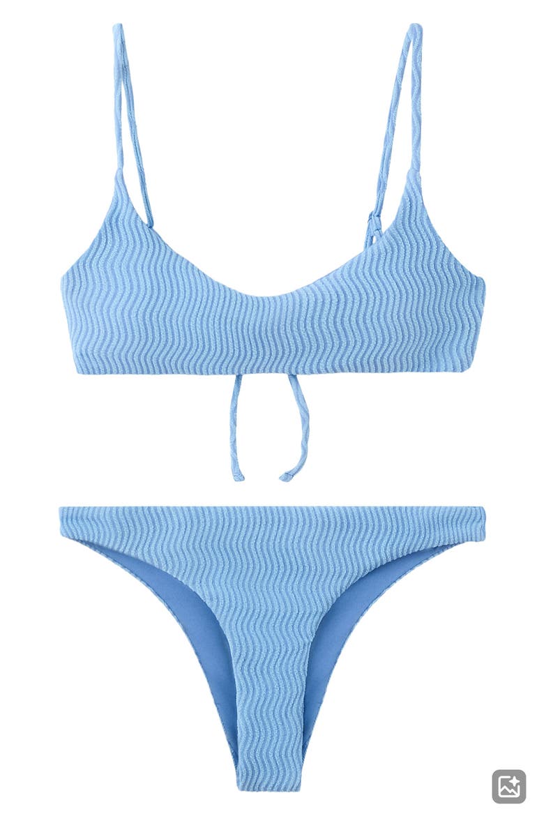 Jacquard Two-Piece Swimsuit, Main, color, BLUE