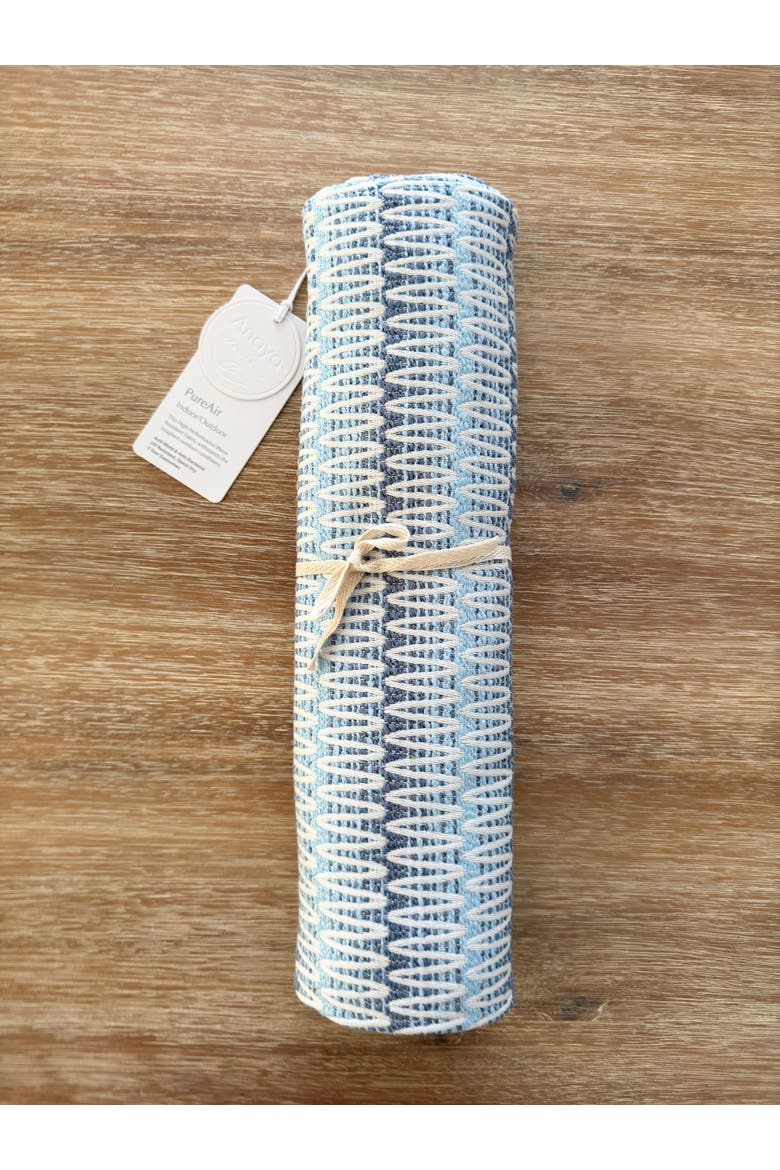 Summer Twist Indoor Outdoor Table Runner, Alternate, color, Blue