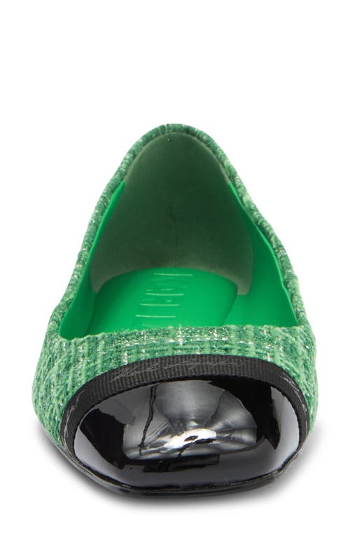 Karl Lagerfeld Paris Zofia Cap Toe Tweed Flat