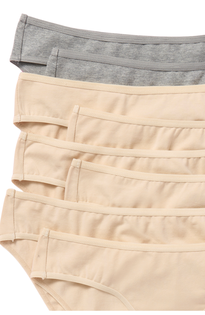 Yellowberry Sunny Cotton Underwear 8PK, Alternate, color, Gray Doe