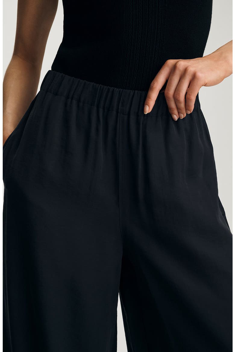 Pull-On Wide Leg Pants, Alternate, color, BLACK