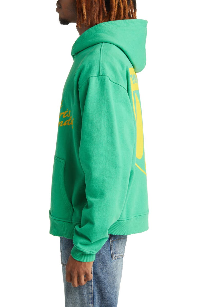 DIET STARTS MONDAY Overlap Script Logo Cotton Graphic Hoodie, Alternate, color, 