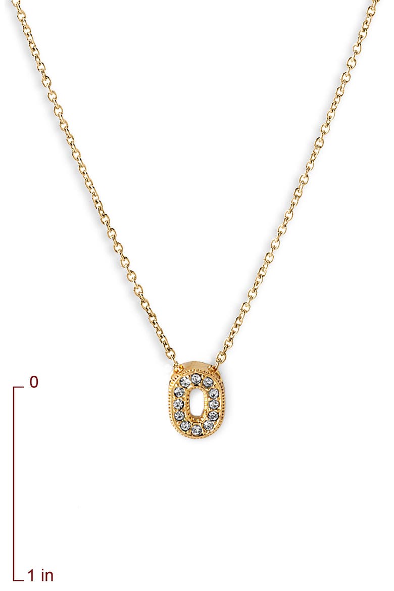 Boxed Initial Pendant Necklace, Alternate, color, O - GOLD