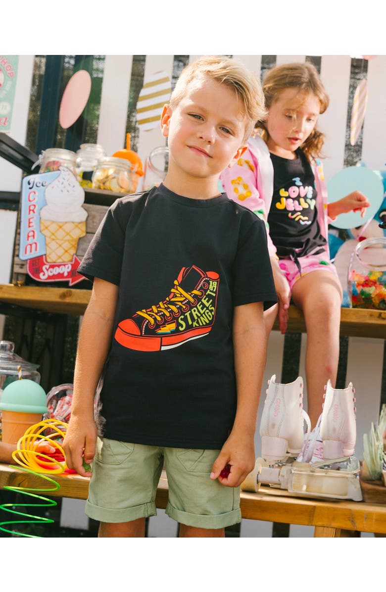 Deux par Deux Baby Boy's Stretch Twill Short Green, Alternate, color,