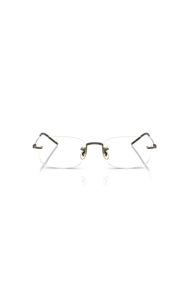 53mm Rectangle optical glasses, Alternate, color, Gold